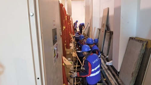 2025年3月18日，110kV河口变电站电缆改造工作现场